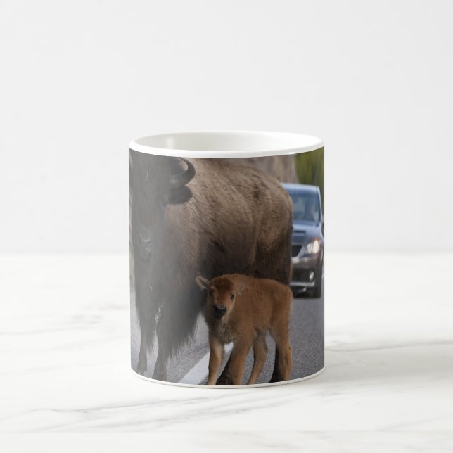 Bison Calf  Roadblock Coffee Mug (Center)