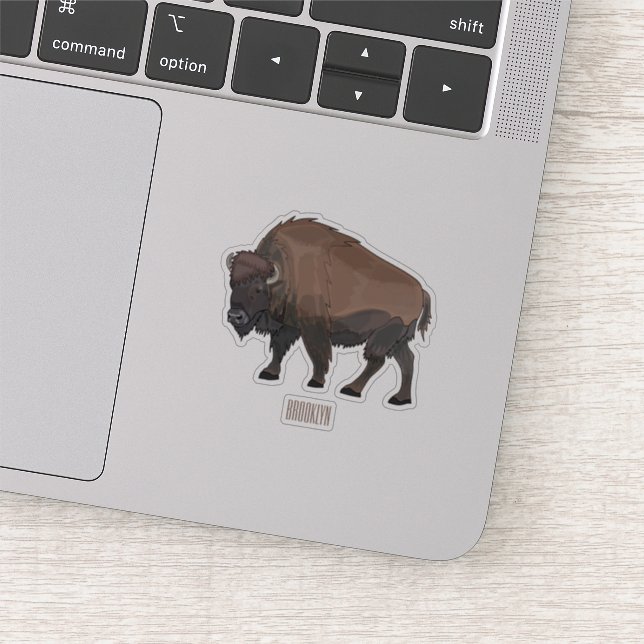 Bison cartoon illustration (Detail)