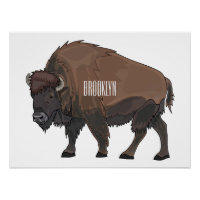 Bison cartoon illustration