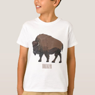 Bison cartoon illustration T-Shirt