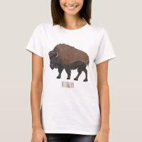 Bison cartoon illustration