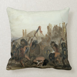 Bison-Dance of the Mandan Indians in front of thei Cushion