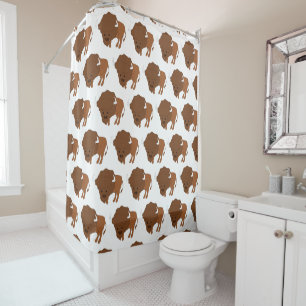 Bison Design Shower Curtain