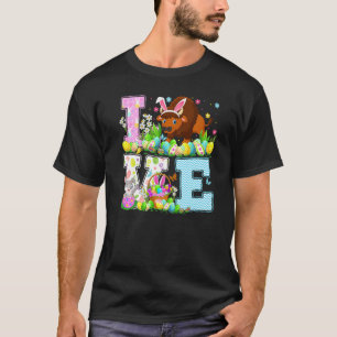 Bison Easter Egg Hunt Funny Love Bison Easter Sund T-Shirt