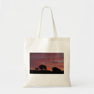 Bison family tote bag