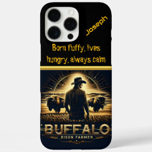 Bison Farmer at Sunset iPhone 16 Pro Max Case
