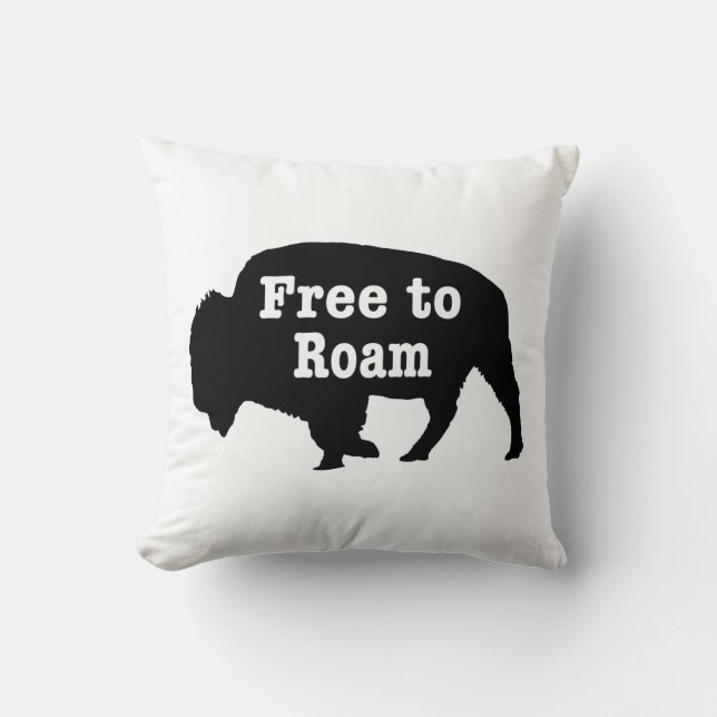 Bison Free To Roam Cushion (Front)
