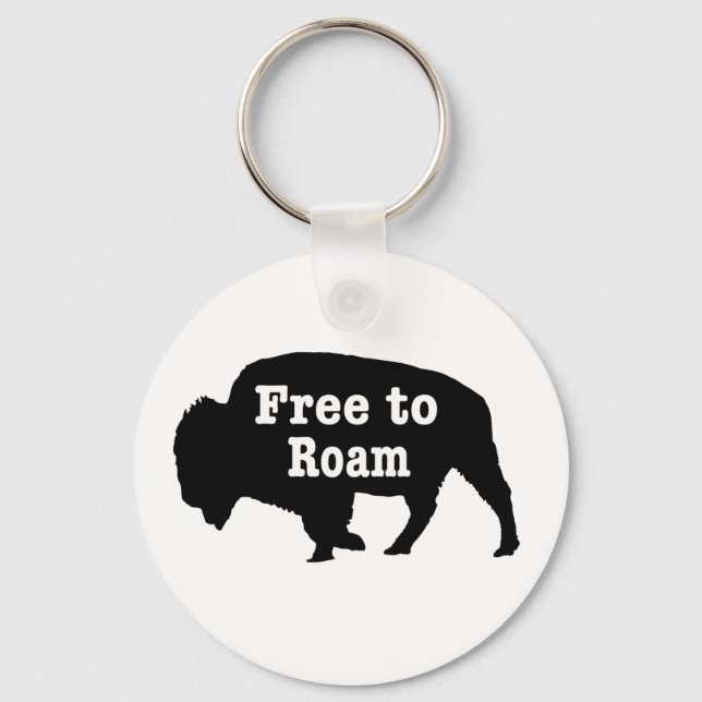Bison Free To Roam Key Ring (Front)