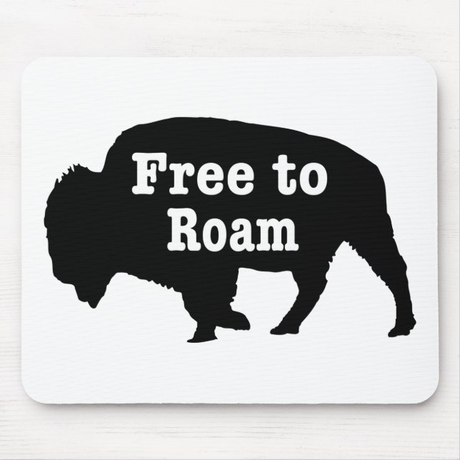 Bison Free To Roam Mouse Pad (Front)