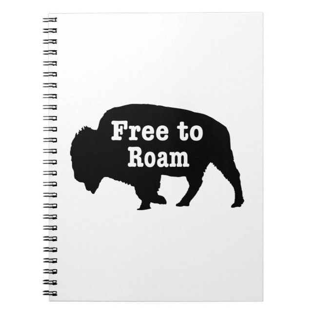Bison Free To Roam Notebook (Front)