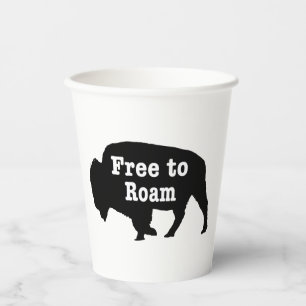 Bison Free To Roam Paper Cups