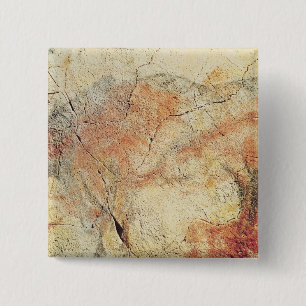 Bison, from the Caves at Altamira, c.15000 BC 15 Cm Square Badge