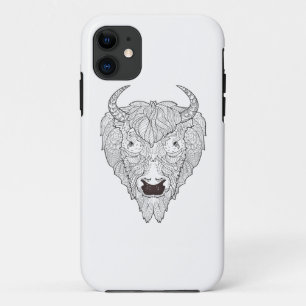 Bison Head Doodle iPhone 11 Case