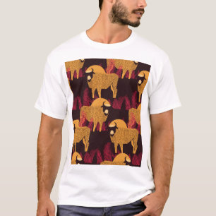 Bison High Grass: Field Pattern. T-Shirt