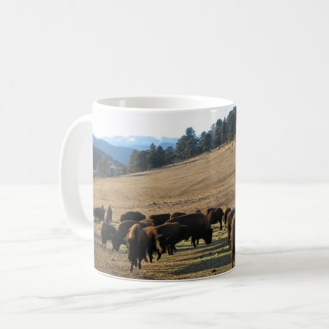 Bison in Colorado Coffee Mug (Front Left)