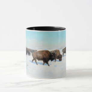 Bison in the Snow (by Rosa Bonheur) Mug