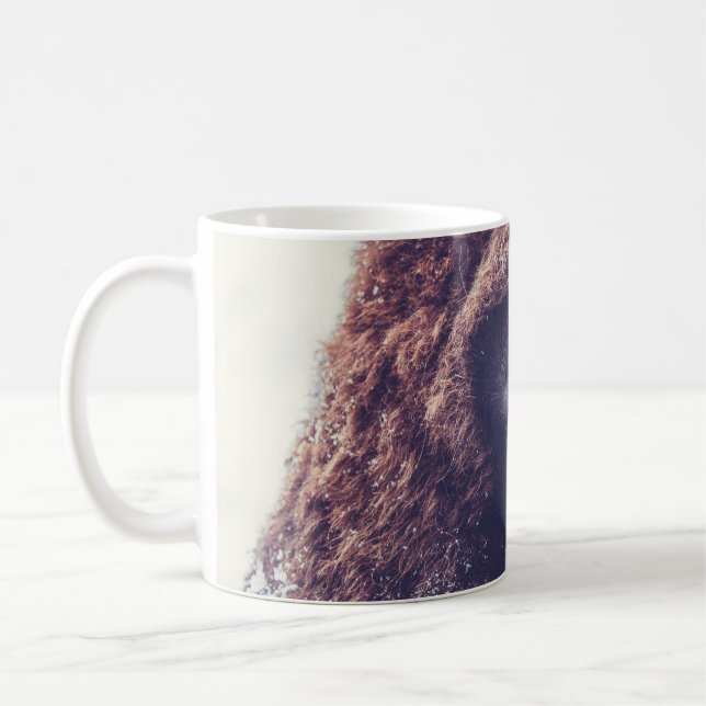 BISON IN THE WINTER COFFEE MUG (Left)
