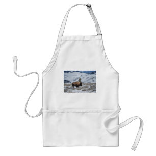 Bison in the Winter Mountains of Yellowstone Standard Apron
