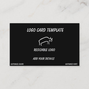 Bison or Buffalo Logo Business Card