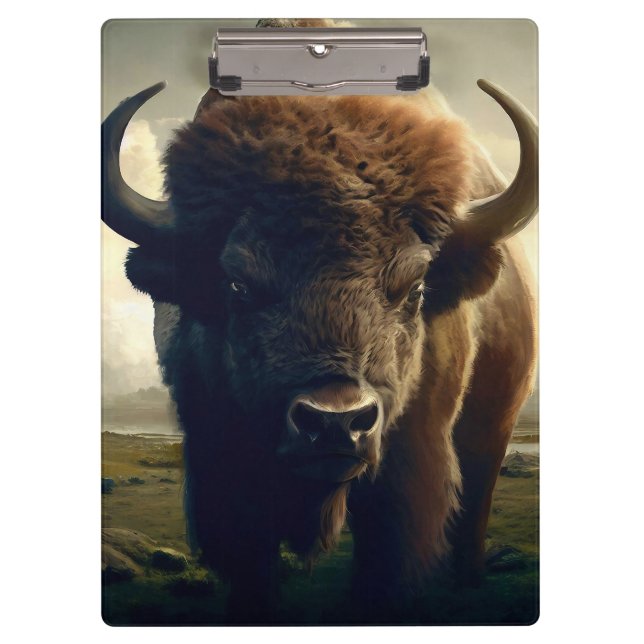 Bison Painting Clipboard (Front)