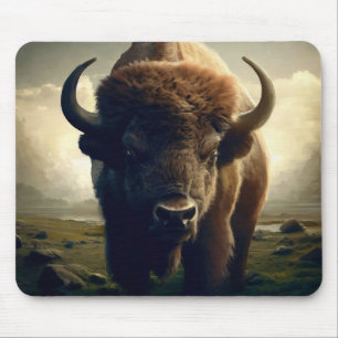 Bison Painting Mouse Pad
