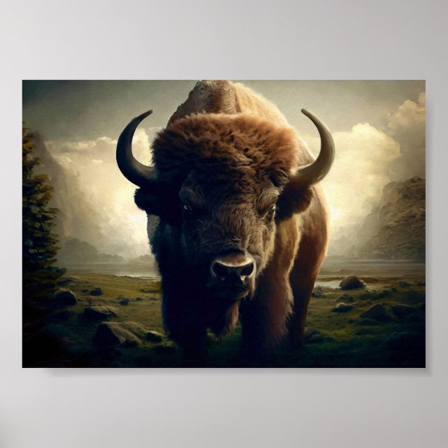 Bison Painting Poster (Front)