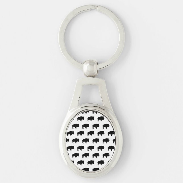 bison pattern key ring (Front)