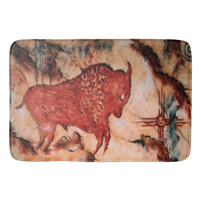 Bison Petroglyph Native American Bathmat (Front)