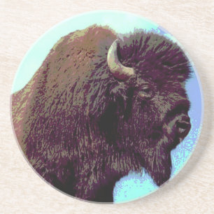 Bison Pop Art Coaster
