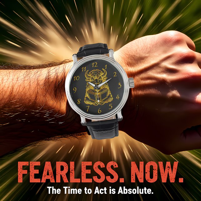 Bison Reading a Book With Curious Expression Watch (Creator Uploaded)