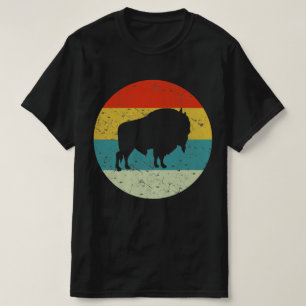 bison retro vintage 70s gift silhouette T-Shirt