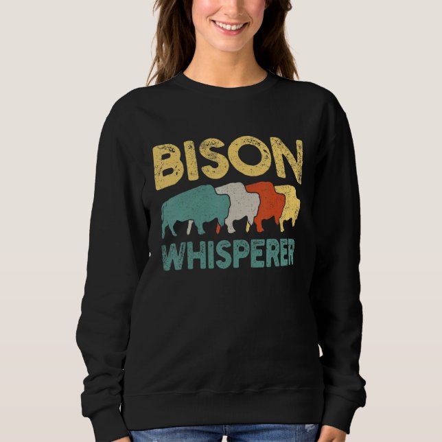 Bison Retro Vintage Sweatshirt (Front)