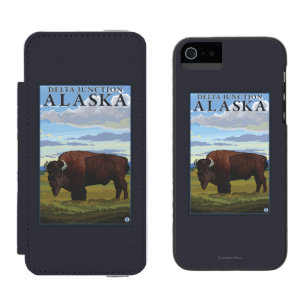 Bison Scene - Delta Junction, Alaska Incipio Watson™ iPhone 5 Wallet Case