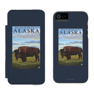 Bison Scene - Delta Junction, Alaska Incipio Watson™ iPhone 5 Wallet Case