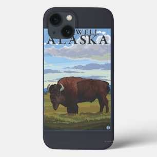 Bison Scene - Fairwell, Alaska iPhone 13 Case