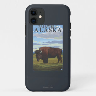 Bison Scene - Fairwell, Alaska iPhone 11 Case