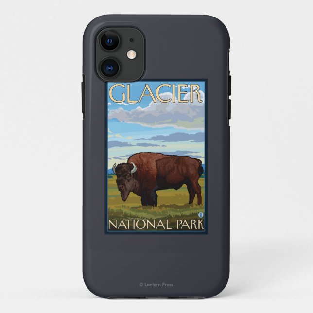 Bison Scene - Glacier National Park, MT Case-Mate iPhone Case (Back)