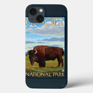 Bison Scene - Glacier National Park, MT iPhone 13 Case