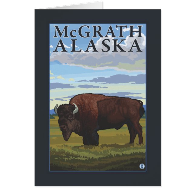 Bison Scene - McGrath, Alaska (Front)