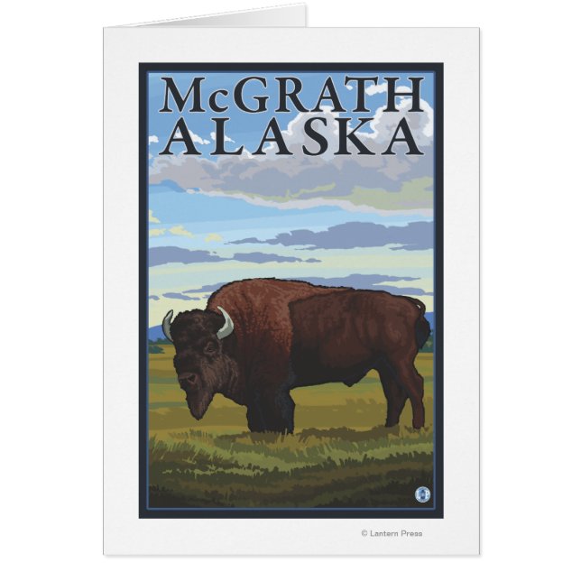 Bison Scene - McGrath, Alaska (Front)