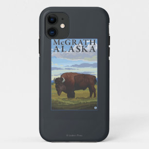 Bison Scene - McGrath, Alaska iPhone 11 Case