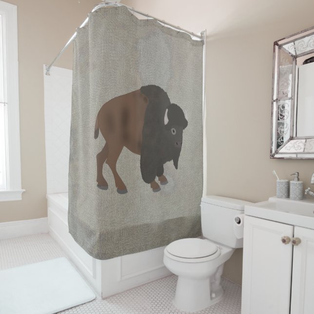 Bison Shower Curtain (In Situ)