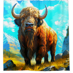 Bison Shower Curtain