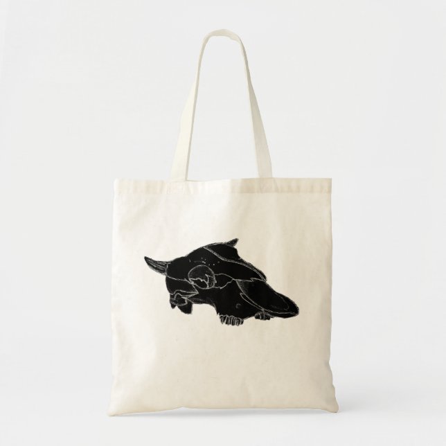 Bison Skull Tote Bag (Front)