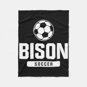 Bison Soccer For Elementary, Middle, And High Scho Fleece Blanket