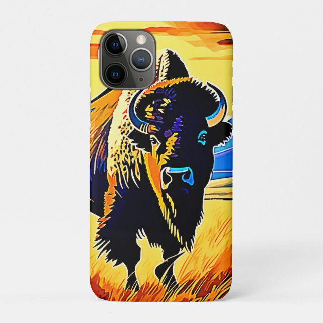 Bison Sunset Majesty Design Case-Mate iPhone Case (Back)
