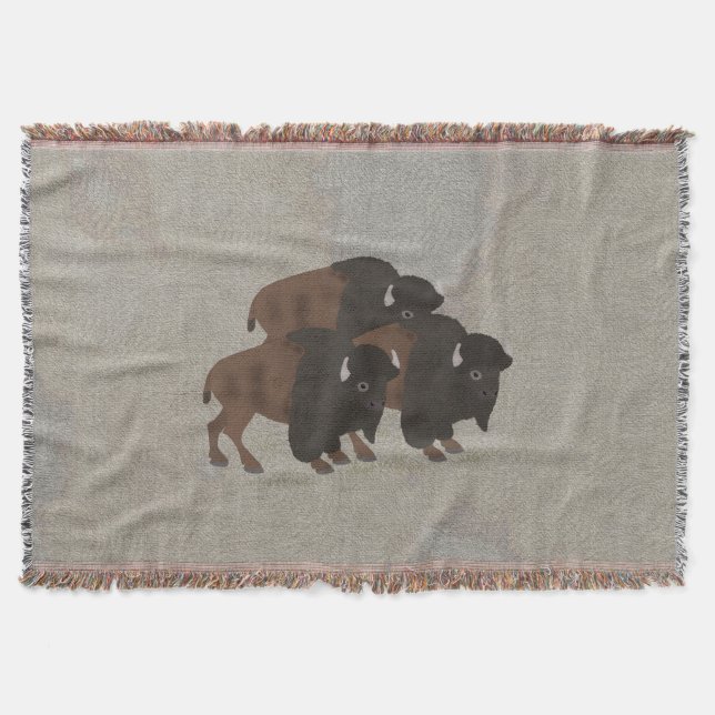 Bison Throw Blanket (Front)