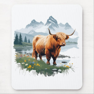 Bison Vector Art Animal In The Majestic Nature  Mouse Pad