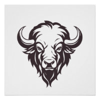 Bison Vector Art Animal Modern Urban City Graphic