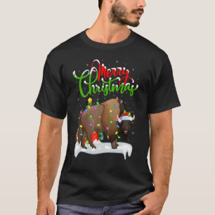 Bison Xmas Decorations Santa Bison Christmas T-Shirt